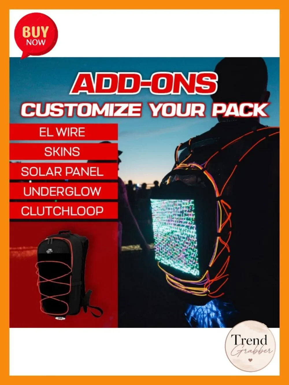 2L Hydration Backpack Anti-Theft Rave Festival Concert Gear Leak-Free